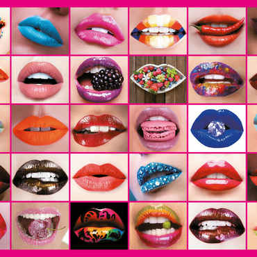 Darstellung des Puzzle Motivs Piatnik: Beauty Lips / Lippenbekenntnisse 100 Puzzle 3D Modell