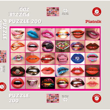 Darstellung des Puzzle Motivs Piatnik: Beauty Lips / Lippenbekenntnisse 200 Puzzle Schachtel 3D Modell