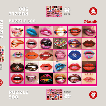 Darstellung des Puzzle Motivs Piatnik: Beauty Lips / Lippenbekenntnisse 500 Puzzle Schachtel 3D Modell