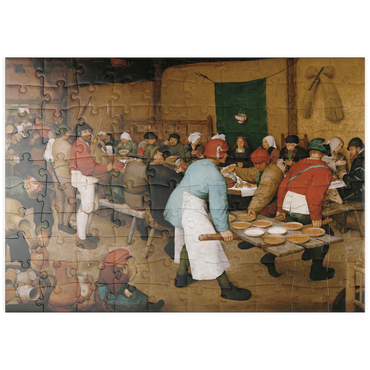 Darstellung des Puzzle Motivs puzzleplate Piatnik: Die Bauernhochzeit 100 Puzzle