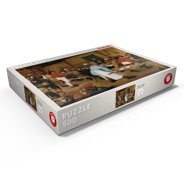 Darstellung des Puzzle Motivs Piatnik: Die Bauernhochzeit 500 Puzzle Schachtel Ansicht1