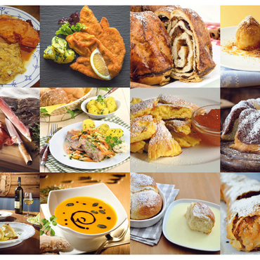 Darstellung des Puzzle Motivs Piatnik: Austrian Food Classics / Schmankerln 1000 Puzzle 3D Modell