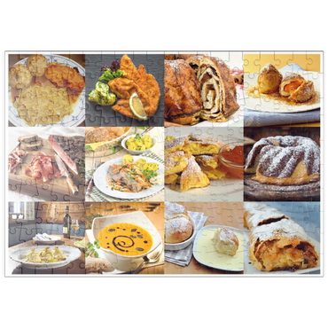 Darstellung des Puzzle Motivs puzzleplate Piatnik: Austrian Food Classics / Schmankerln 200 Puzzle
