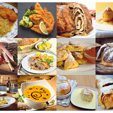 Darstellung des Puzzle Motivs Piatnik: Austrian Food Classics / Schmankerln 200 Puzzle 3D Modell