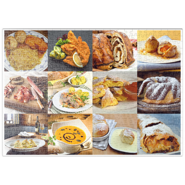 Darstellung des Puzzle Motivs puzzleplate Piatnik: Austrian Food Classics / Schmankerln 500 Puzzle