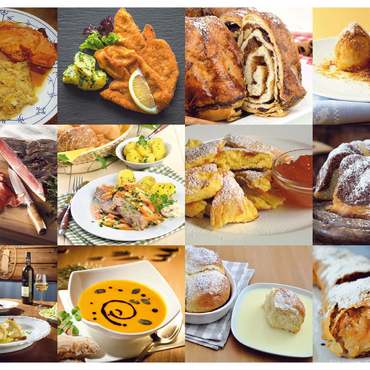 Darstellung des Puzzle Motivs Piatnik: Austrian Food Classics / Schmankerln 500 Puzzle 3D Modell