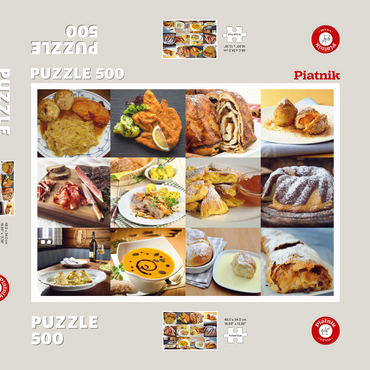 Darstellung des Puzzle Motivs Piatnik: Austrian Food Classics / Schmankerln 500 Puzzle Schachtel 3D Modell