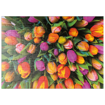 Darstellung des Puzzle Motivs puzzleplate Piatnik: Tulpen 100 Puzzle