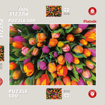 Darstellung des Puzzle Motivs Piatnik: Tulpen 500 Puzzle Schachtel 3D Modell