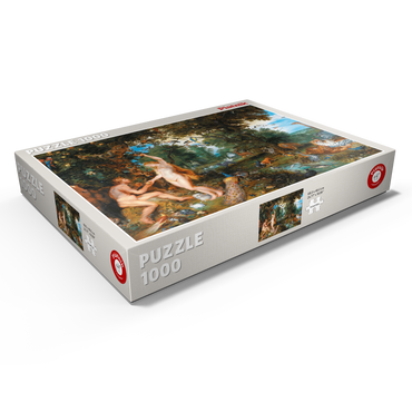 Darstellung des Puzzle Motivs Piatnik: Der Garten Eden mit dem Sündenfall 1000 Puzzle Schachtel Ansicht1