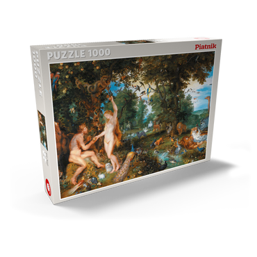 Darstellung des Puzzle Motivs Piatnik: Der Garten Eden mit dem Sündenfall 1000 Puzzle Schachtel Ansicht2