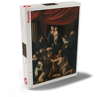 Darstellung des Puzzle Motivs Piatnik: Rosenkranzmadonna 1000 Puzzle Schachtel Ansicht2