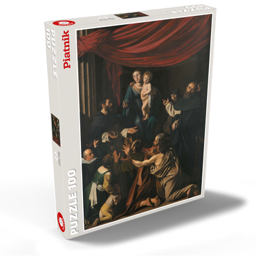 Darstellung des Puzzle Motivs Piatnik: Rosenkranzmadonna 100 Puzzle Schachtel Ansicht2