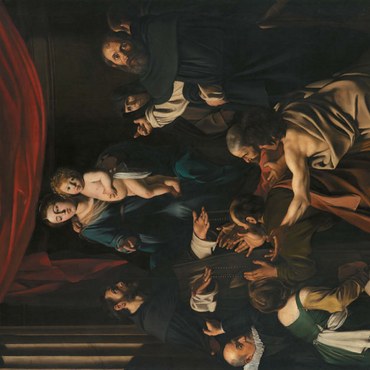 Darstellung des Puzzle Motivs Piatnik: Rosenkranzmadonna 100 Puzzle 3D Modell