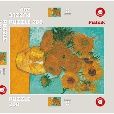 Darstellung des Puzzle Motivs Piatnik: Sonnenblumen 200 Puzzle Schachtel 3D Modell