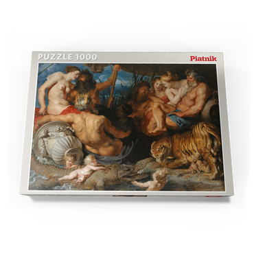 Darstellung des Puzzle Motivs Piatnik: Die vier Flüsse des Paradieses 1000 Puzzle Schachtel Ansicht3