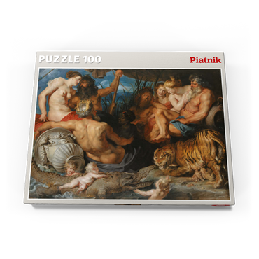 Darstellung des Puzzle Motivs Piatnik: Die vier Flüsse des Paradieses 100 Puzzle Schachtel Ansicht3