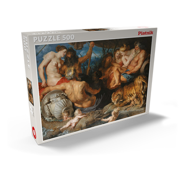 Darstellung des Puzzle Motivs Piatnik: Die vier Flüsse des Paradieses 500 Puzzle Schachtel Ansicht2