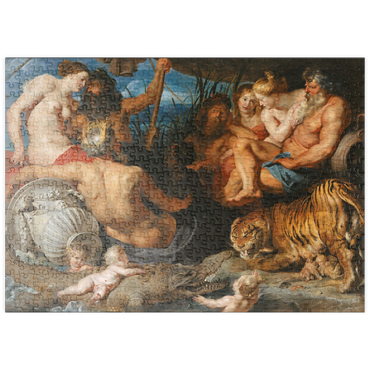 Darstellung des Puzzle Motivs puzzleplate Piatnik: Die vier Flüsse des Paradieses 500 Puzzle