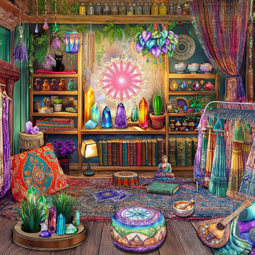 Darstellung des Puzzle Motivs Crystal Shop 200 Puzzle 3D Modell