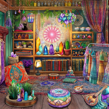 Darstellung des Puzzle Motivs Crystal Shop 500 Puzzle 3D Modell