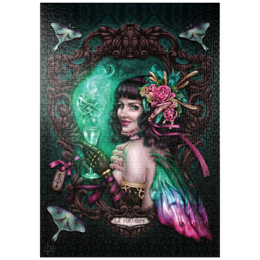 Darstellung des Puzzle Motivs puzzleplate Absinthe Green Fairy 1000 Puzzle