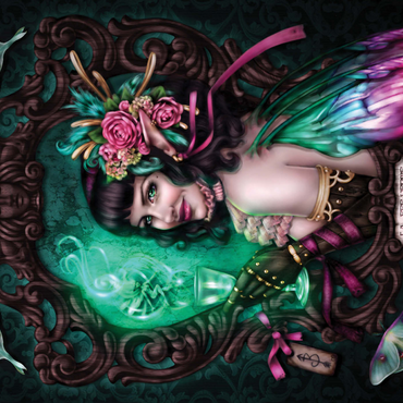 Darstellung des Puzzle Motivs Absinthe Green Fairy 1000 Puzzle 3D Modell