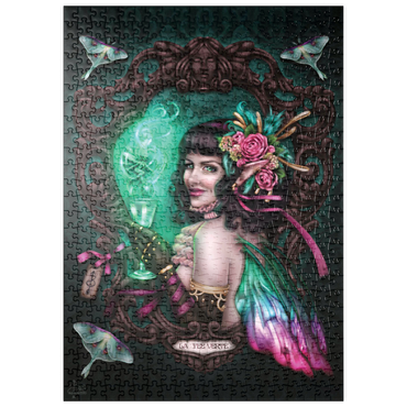 Darstellung des Puzzle Motivs puzzleplate Absinthe Green Fairy 500 Puzzle