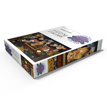 Darstellung des Puzzle Motivs Wuffen von zu Hause aus 1000 Puzzle Schachtel Ansicht1