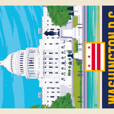 Darstellung des Puzzle Motivs Washington, DC: State Pride 1000 Puzzle 3D Modell