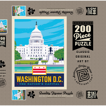 Darstellung des Puzzle Motivs Washington, DC: State Pride 200 Puzzle Schachtel 3D Modell