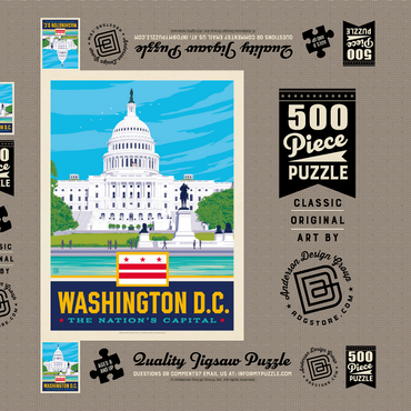 Darstellung des Puzzle Motivs Washington, DC: State Pride 500 Puzzle Schachtel 3D Modell