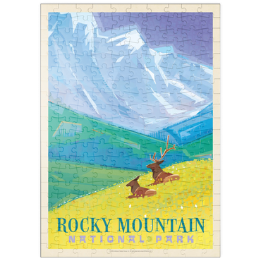 Darstellung des Puzzle Motivs puzzleplate Rocky Mountain National Park (Mod Design, Vintage Poster 200 Puzzle