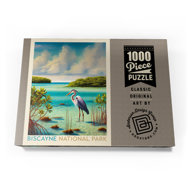 Darstellung des Puzzle Motivs Biscayne National Park: Among The Mangroves, Vintage Poster 1000 Puzzle Schachtel Ansicht3