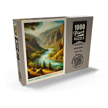 Darstellung des Puzzle Motivs Black Canyon of the Gunnison National Park: Summer Splendor, Vintage Poster 1000 Puzzle Schachtel Ansicht2