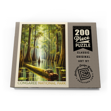 Darstellung des Puzzle Motivs Congaree National Park: Turtle Time, Vintage Poster 200 Puzzle Schachtel Ansicht3