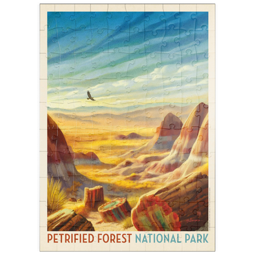 Darstellung des Puzzle Motivs puzzleplate Petrified Forest National Park: Windswept Wonders, Vintage Poster 100 Puzzle