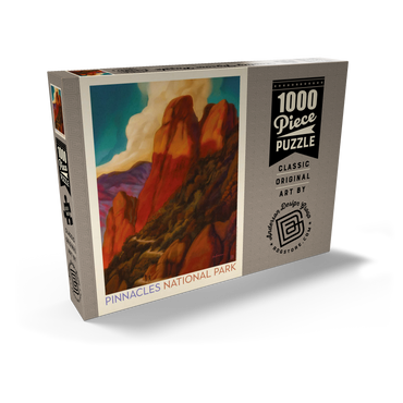 Darstellung des Puzzle Motivs Pinnacles National Park, Vintage Poster 1000 Puzzle Schachtel Ansicht2