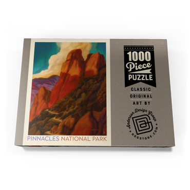Darstellung des Puzzle Motivs Pinnacles National Park, Vintage Poster 1000 Puzzle Schachtel Ansicht3