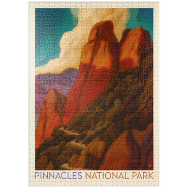 Darstellung des Puzzle Motivs puzzleplate Pinnacles National Park, Vintage Poster 1000 Puzzle