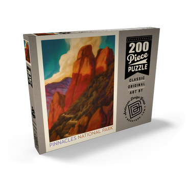 Darstellung des Puzzle Motivs Pinnacles National Park, Vintage Poster 200 Puzzle Schachtel Ansicht2