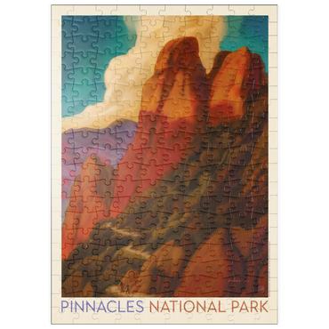 Darstellung des Puzzle Motivs puzzleplate Pinnacles National Park, Vintage Poster 200 Puzzle