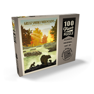 Darstellung des Puzzle Motivs Great Smoky Mountains National Park: Play Time, Vintage Poster 100 Puzzle Schachtel Ansicht2