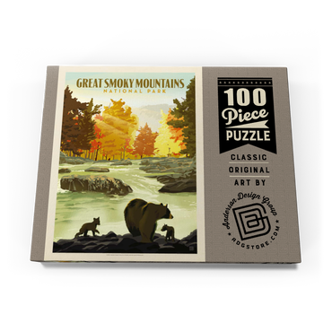 Darstellung des Puzzle Motivs Great Smoky Mountains National Park: Play Time, Vintage Poster 100 Puzzle Schachtel Ansicht3