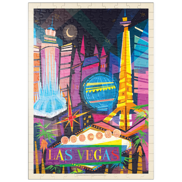 Darstellung des Puzzle Motivs puzzleplate Las Vegas Neon (Mod Design), Vintage Poster 200 Puzzle