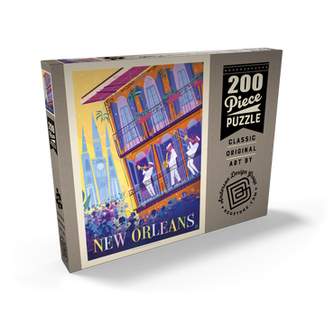 Darstellung des Puzzle Motivs New Orleans: Dancing In The Street (Mod Design), Vintage Poster 200 Puzzle Schachtel Ansicht2