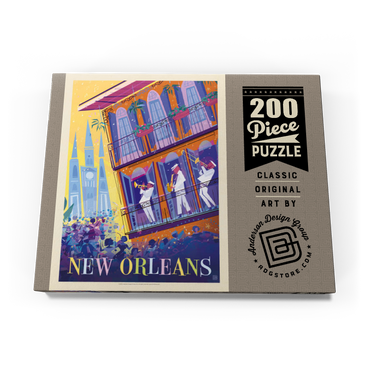 Darstellung des Puzzle Motivs New Orleans: Dancing In The Street (Mod Design), Vintage Poster 200 Puzzle Schachtel Ansicht3