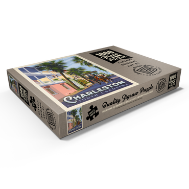 Darstellung des Puzzle Motivs Charleston, SC: Street Scene, Vintage Poster 1000 Puzzle Schachtel Ansicht1