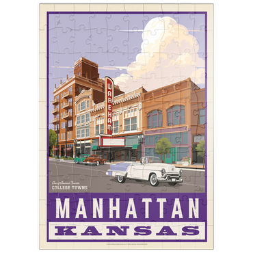 Darstellung des Puzzle Motivs puzzleplate American College Towns: Manhattan, Kansas, Vintage Poster 100 Puzzle