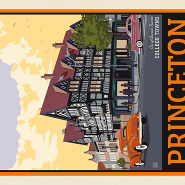 Darstellung des Puzzle Motivs American College Towns: Princeton, New Jersey, Vintage Poster 1000 Puzzle 3D Modell
